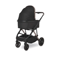 Carrozzina combinata ARIA 2in1 con cesta per neonato BLACK
